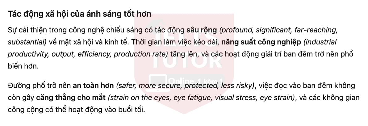 🔥The history of lighting Answers with location - Đề luyện tập IELTS READING- Làm bài online format computer-based, kèm đáp án, dịch & giải thích từ vựng - cấu trúc ngữ pháp khó