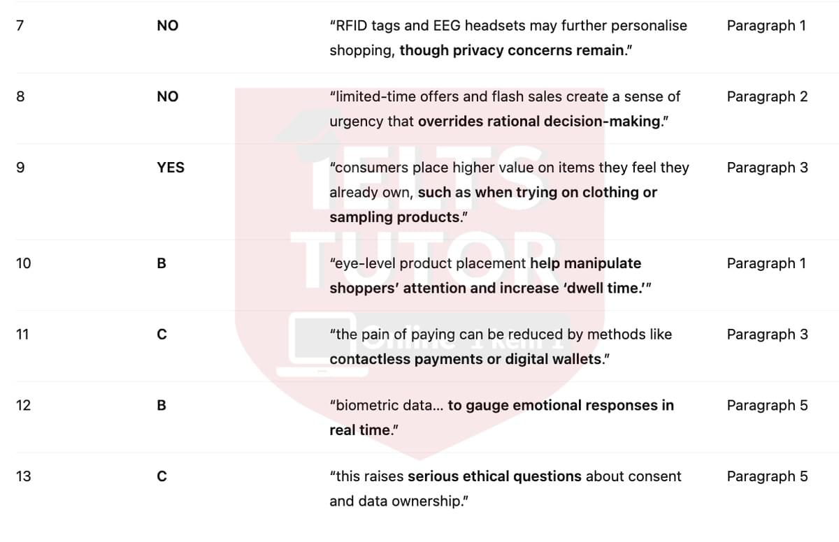 🔥The way the brain buys Answers with location - Đề luyện tập IELTS READING- Làm bài online format computer-based, kèm đáp án, dịch & giải thích từ vựng - cấu trúc ngữ pháp khó