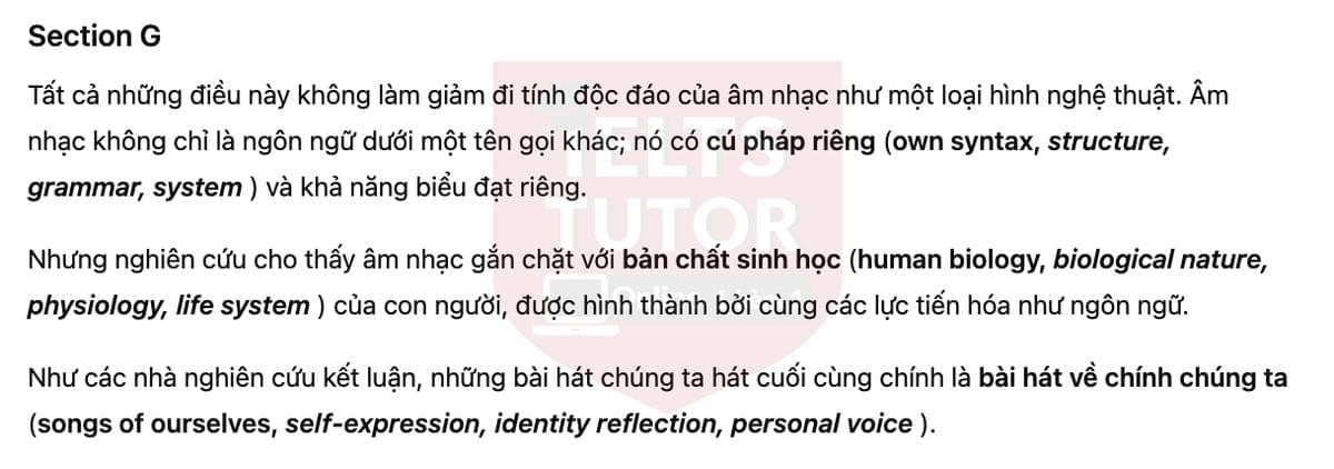 🔥Songs of ourselves Answers with location - Đề luyện tập IELTS READING- Làm bài online format computer-based, kèm đáp án, dịch & giải thích từ vựng - cấu trúc ngữ pháp khó
