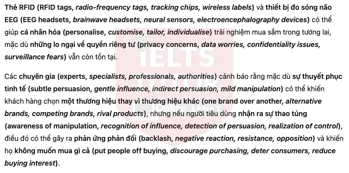 🔥The way the brain buys Answers with location - Đề luyện tập IELTS READING- Làm bài online format computer-based, kèm đáp án, dịch & giải thích từ vựng - cấu trúc ngữ pháp khó