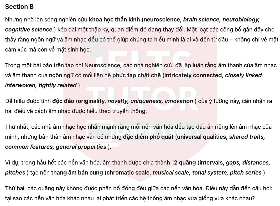 🔥Songs of ourselves Answers with location - Đề luyện tập IELTS READING- Làm bài online format computer-based, kèm đáp án, dịch & giải thích từ vựng - cấu trúc ngữ pháp khó