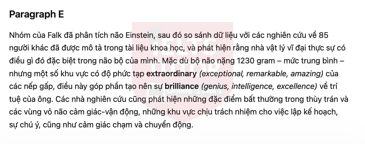 🔥Why was he so smart? Answers with location - Đề luyện tập IELTS READING- Làm bài online format computer-based, kèm đáp án, dịch & giải thích từ vựng - cấu trúc ngữ pháp khó