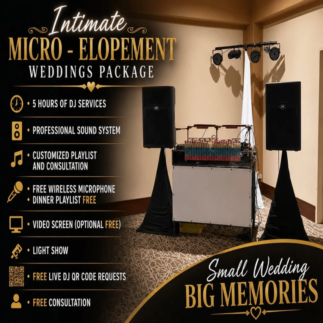 Make your special day unforgettable with our wedding DJ services. We work closely with couples to curate a personalized playlist that captures their unique love story and creates memorable moments on the dance floor. Weddings What We Offer DJ services Corporate private Club Wedding