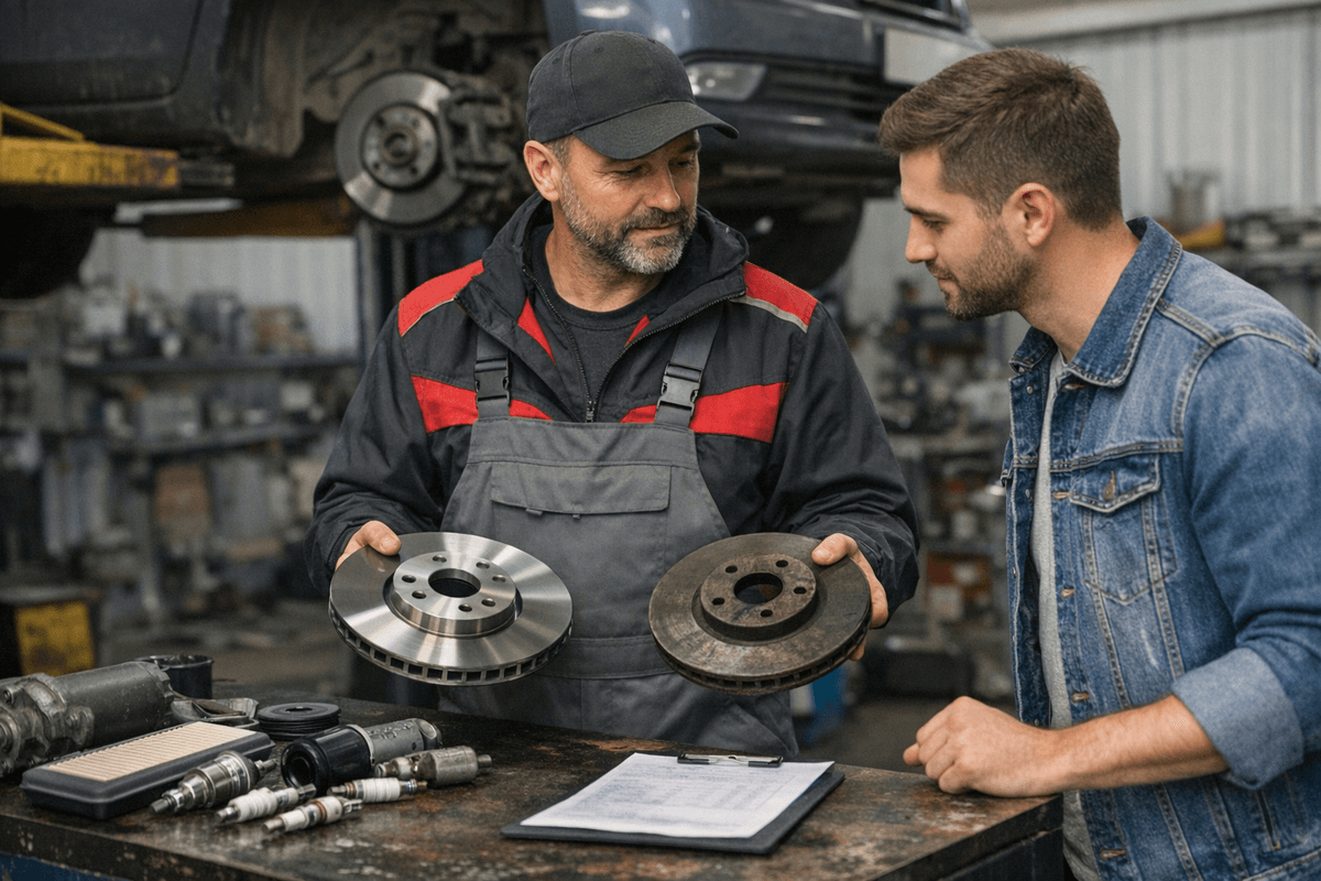 Mechanik pokazuje różnicę między jakościowymi a budżetowymi częściami auta