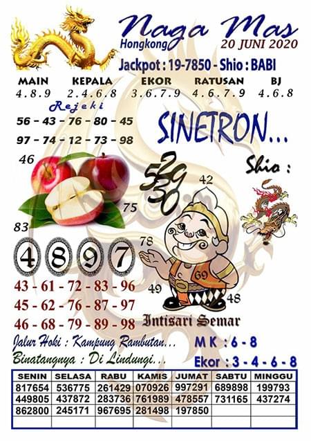 Syair Hk Sabtu 20 Juni 2020 - Togel Hongkong