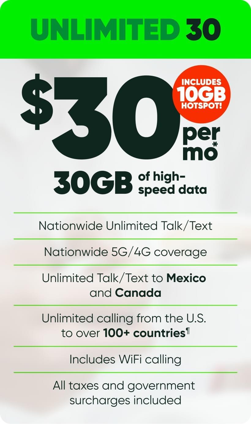 $30/per mo