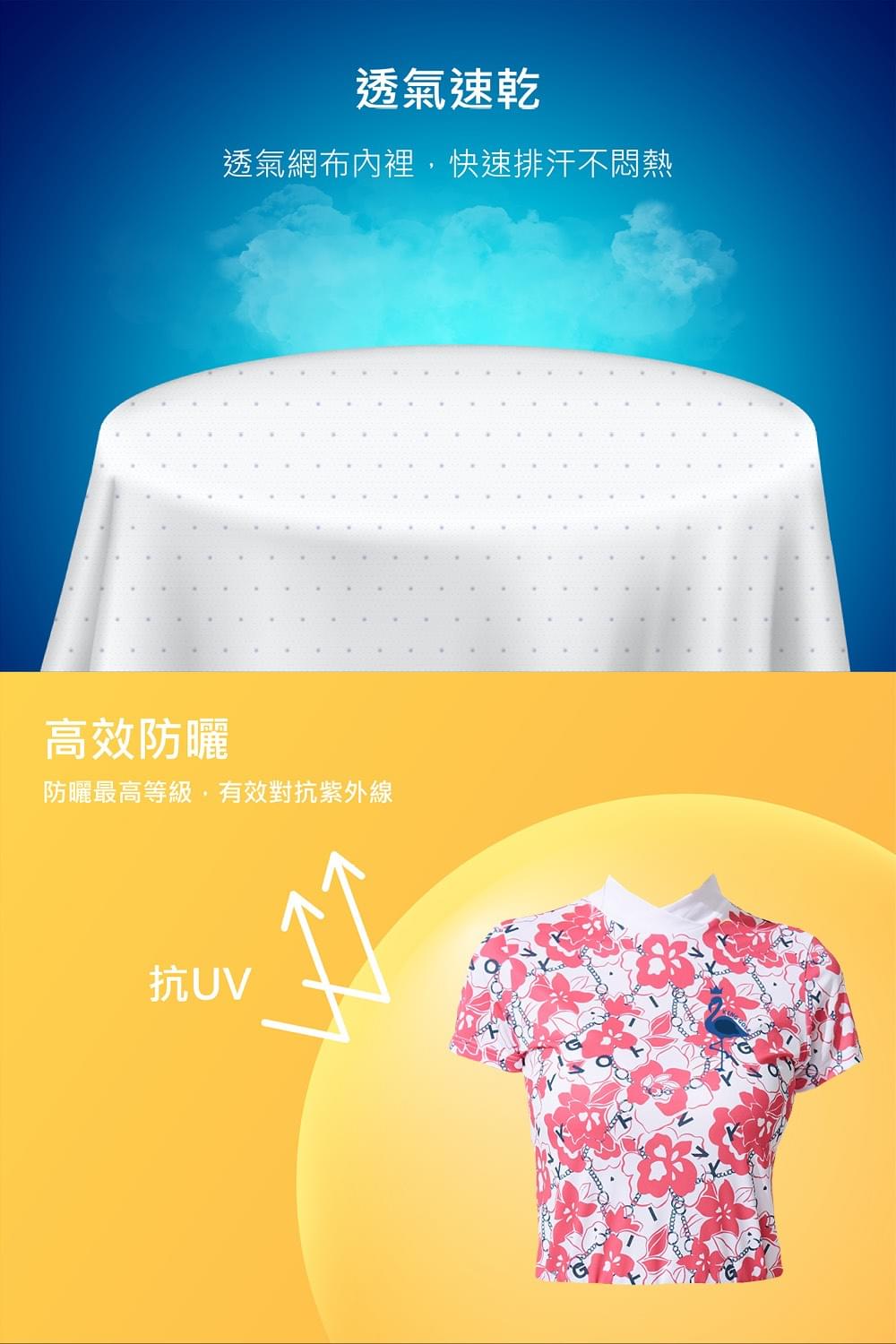 女款交叉領印花短袖