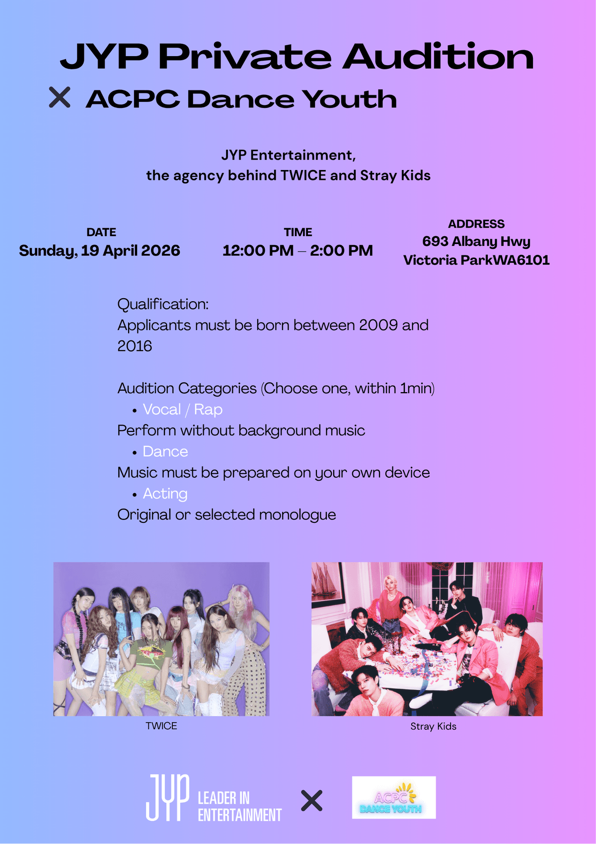 Apply For JYP Private Audition Now