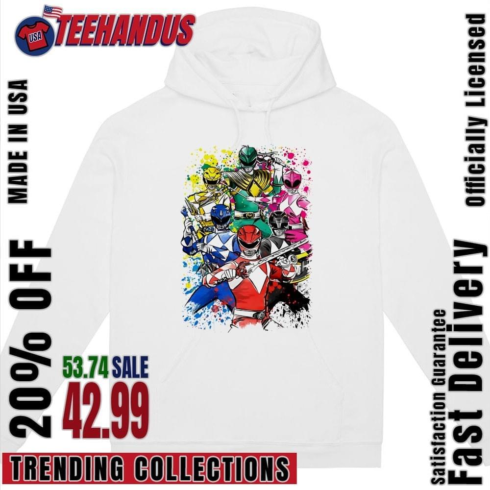 Official Mighty Morphin Power Rangers watercolor hoodie