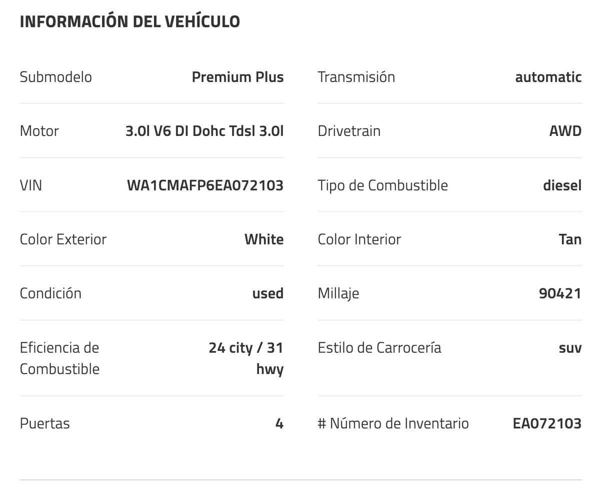 2014 Audi Q5 Premium Plus / 90,421 millas