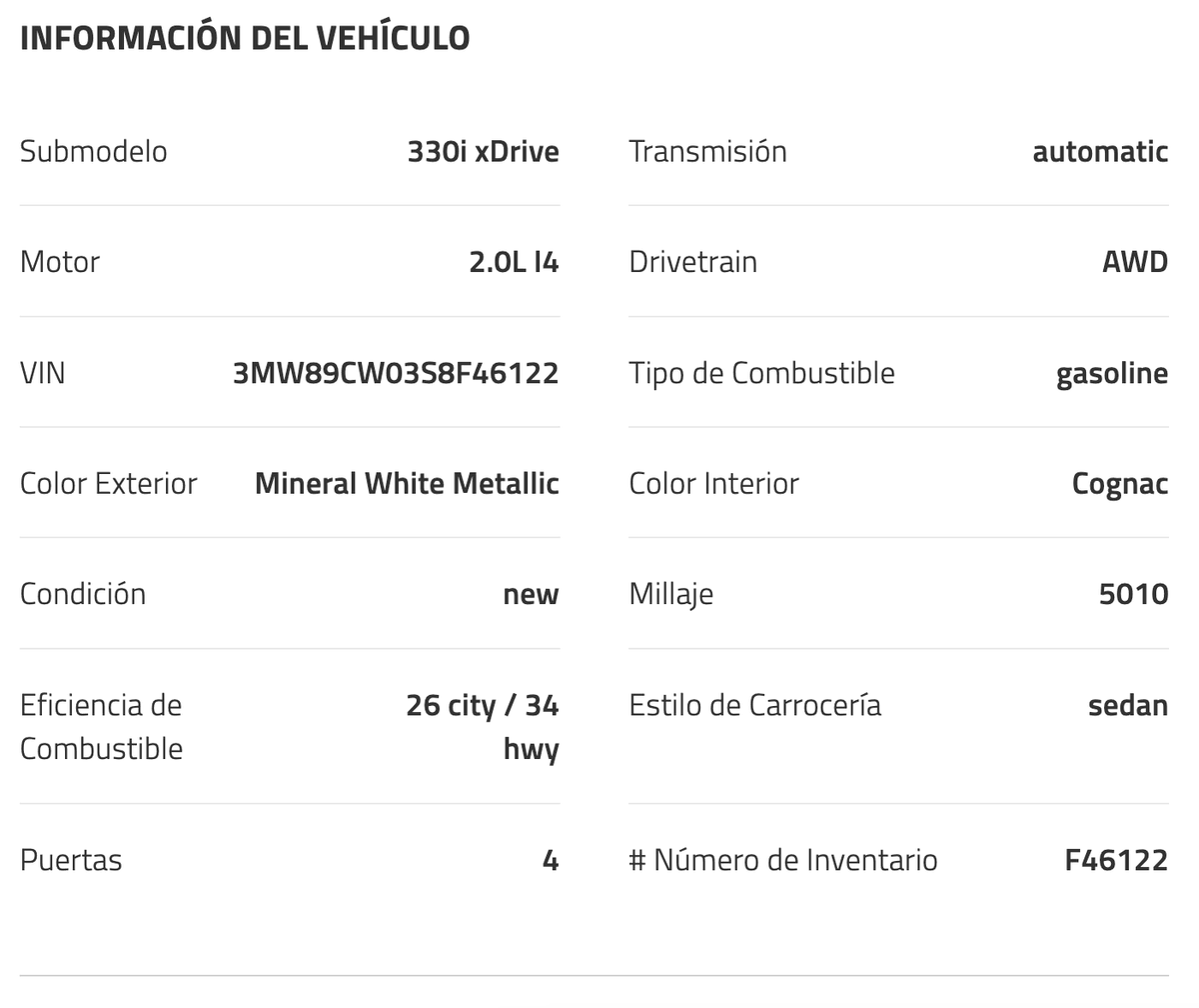 2025 BMW 3 Series 330i xDrive / 5.010 millas
