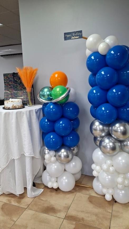 Birthday Balloon Collumns