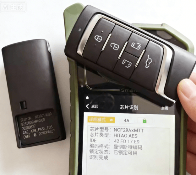 OEM GAC Trumpchi GS8, GS7, GM8, and M8 Smart Cards / Remote Keys (4A Chip)