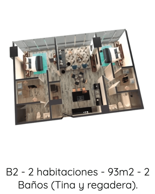 Departamento B2 - 2 habitaciones