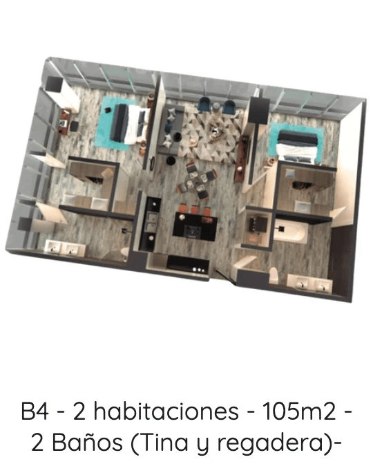 Departamento B4 - 2 habitaciones