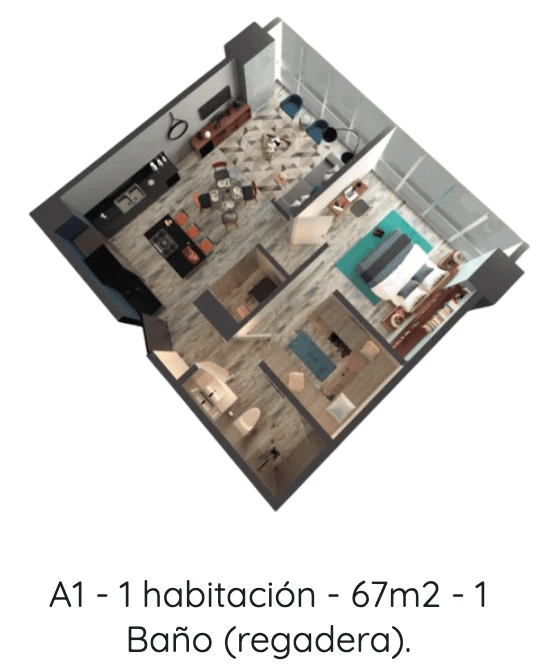 Departamento A1 - 1 habitación