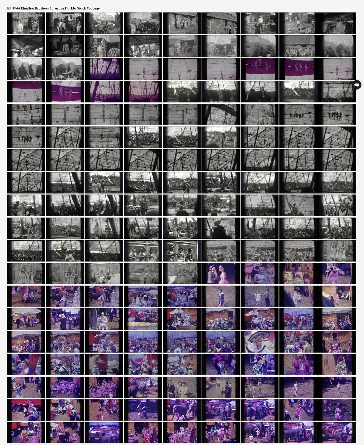 The 1948 Ringling Bros Circus,8mm film home movies stock footage