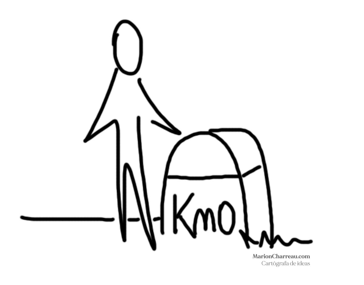 Illustration de plusieurs personnes interagissant et collaborant autour d'un tableau et d'une présentation, symbolisant la construction d'un nouveau langage partagé, la narration et la mobilisation d'équipes.`