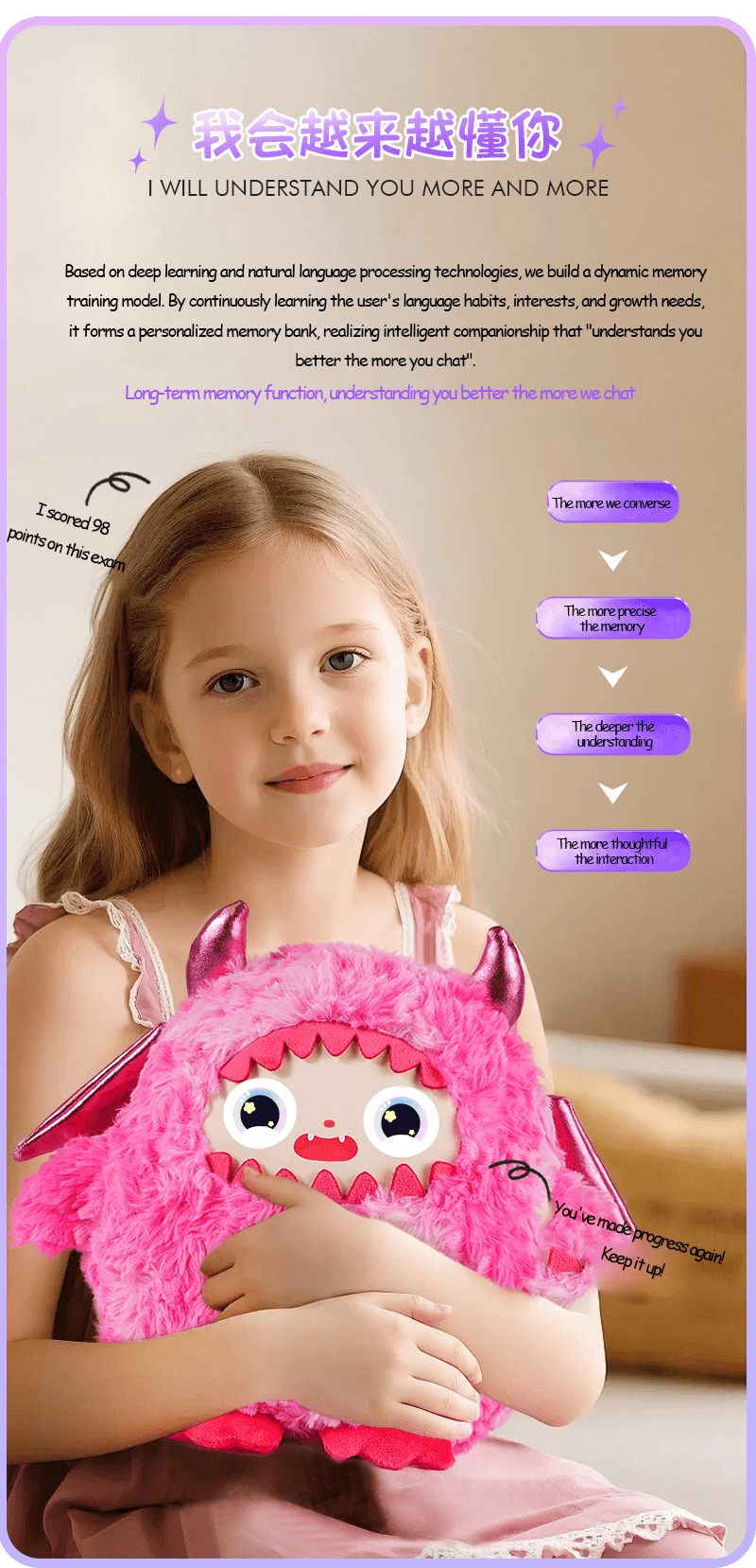 AI Monster Plush Toy – Smart Educational & Emotional Support Companion for Children