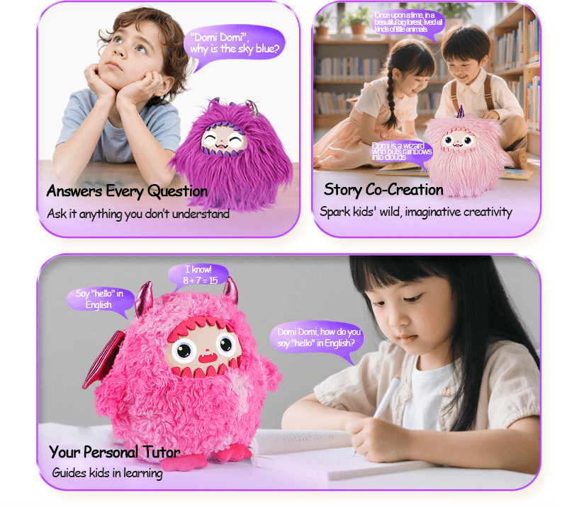 AI Monster Plush Toy – Smart Educational & Emotional Support Companion for Children