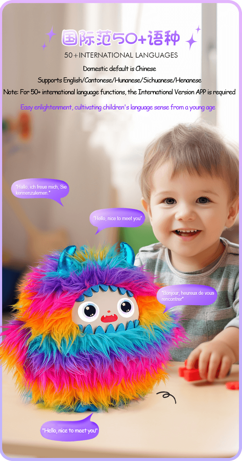 AI Monster Plush Toy – Smart Educational & Emotional Support Companion for Children