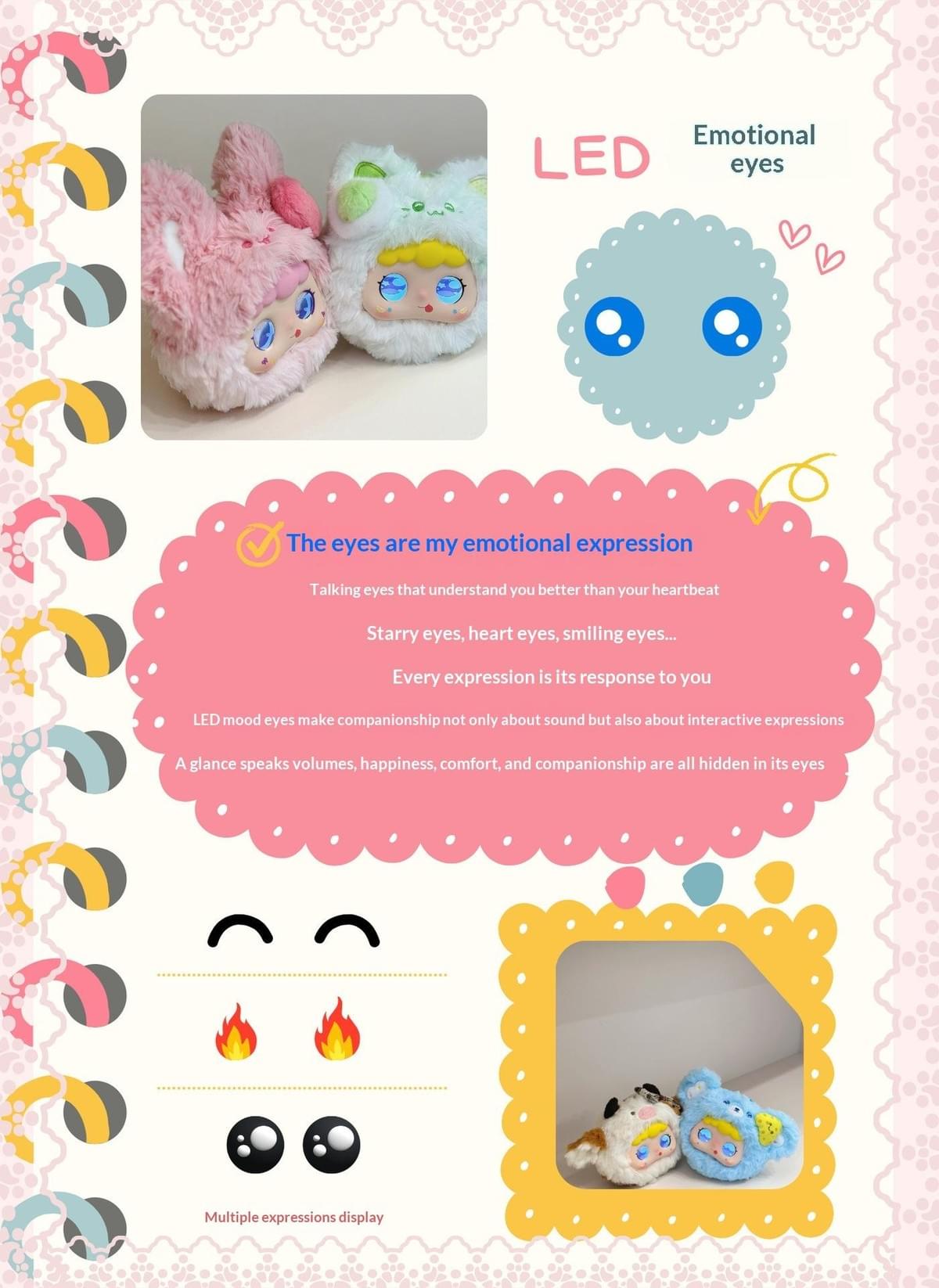 Jopark AI Plush Companion – Interactive Comfort Toy, Cute Backpack Charm, Gift for Kids & Collectors