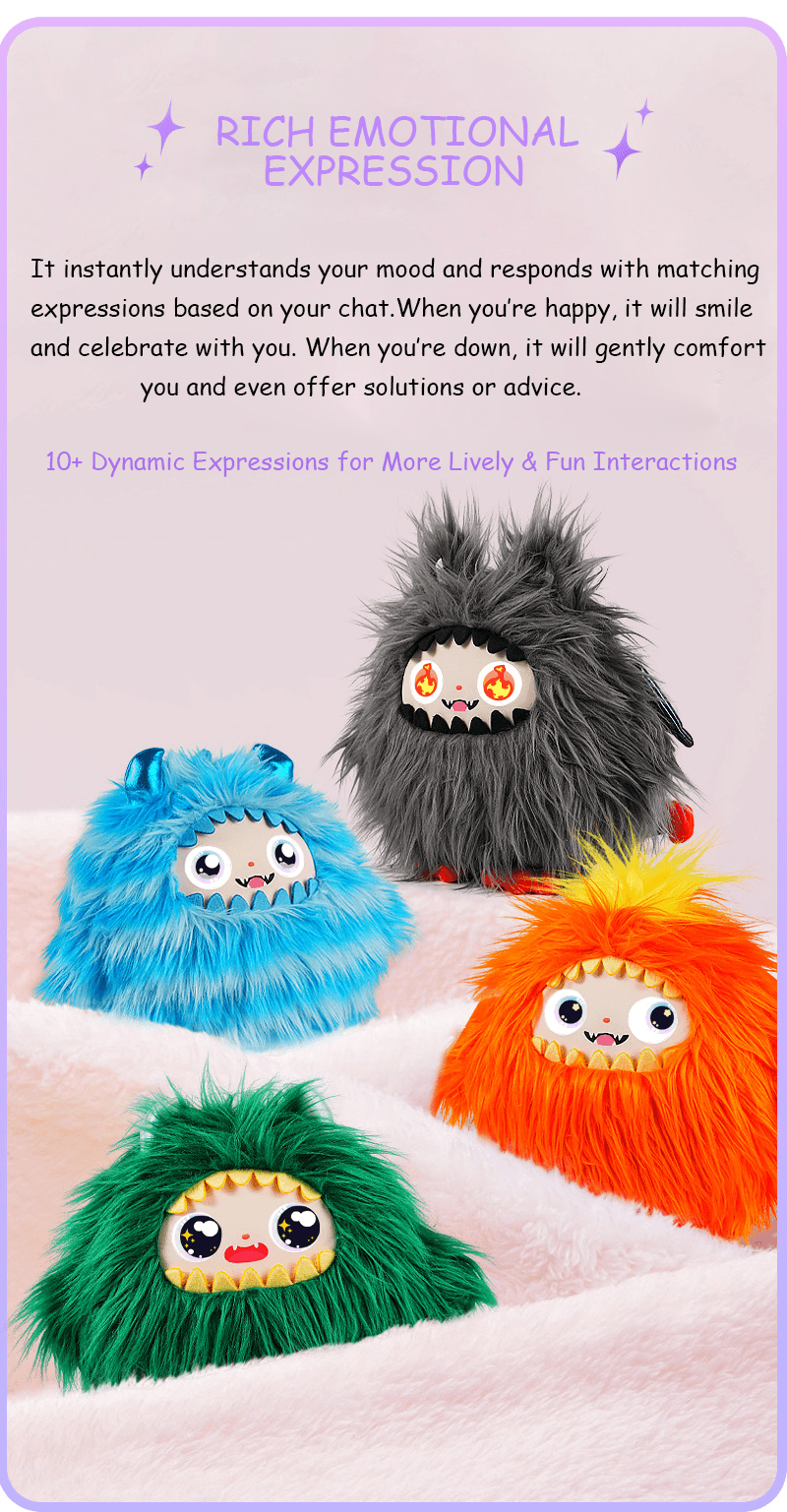 AI Monster Plush Toy – Smart Educational & Emotional Support Companion for Children
