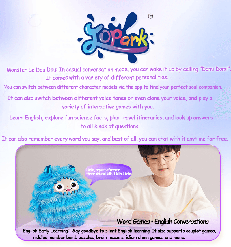 AI Monster Plush Toy – Smart Educational & Emotional Support Companion for Children