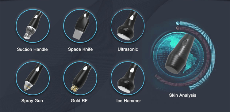 Portable Small Bubble 6 in 1 Skin Care System