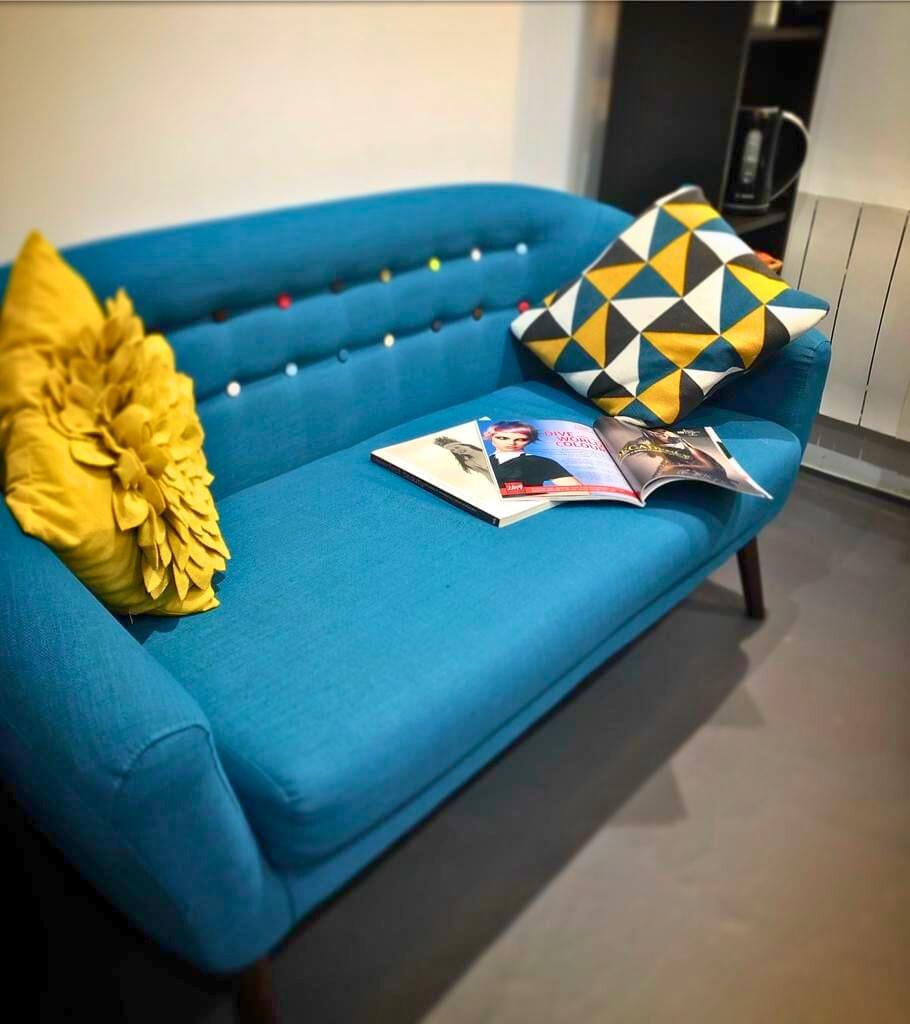 Elegant and serene salon interior at MB Garden Room, featuring bespoke, eco-friendly design elements in Catford, London.