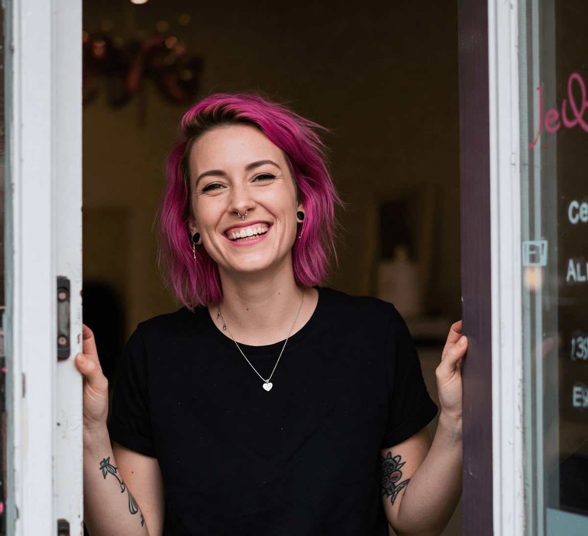 Two salon owners enjoying time off together, free from late-night admin.