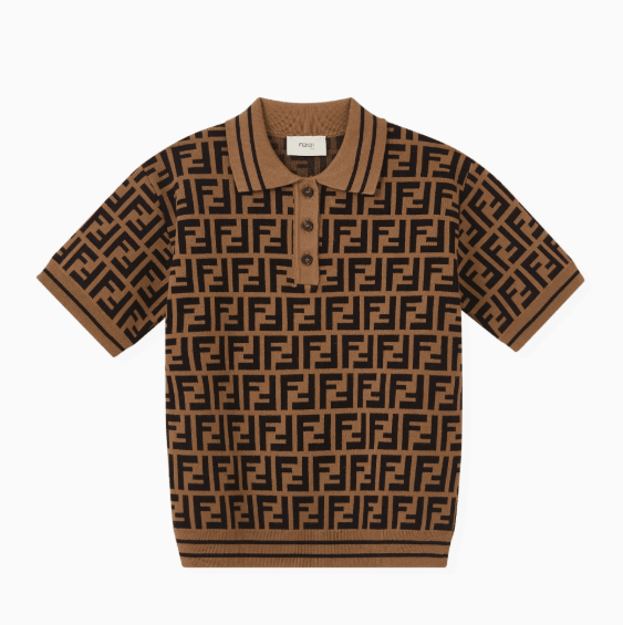 تي شيرت فندي بشعار الماركة 