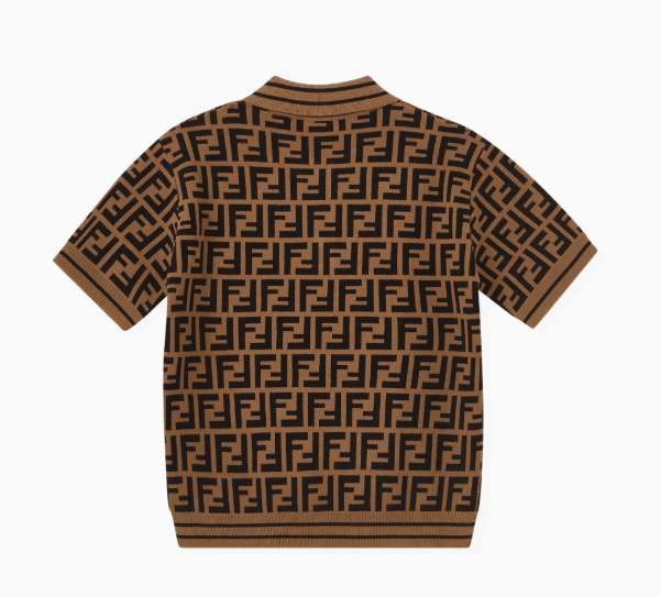 تي شيرت فندي بشعار الماركة 