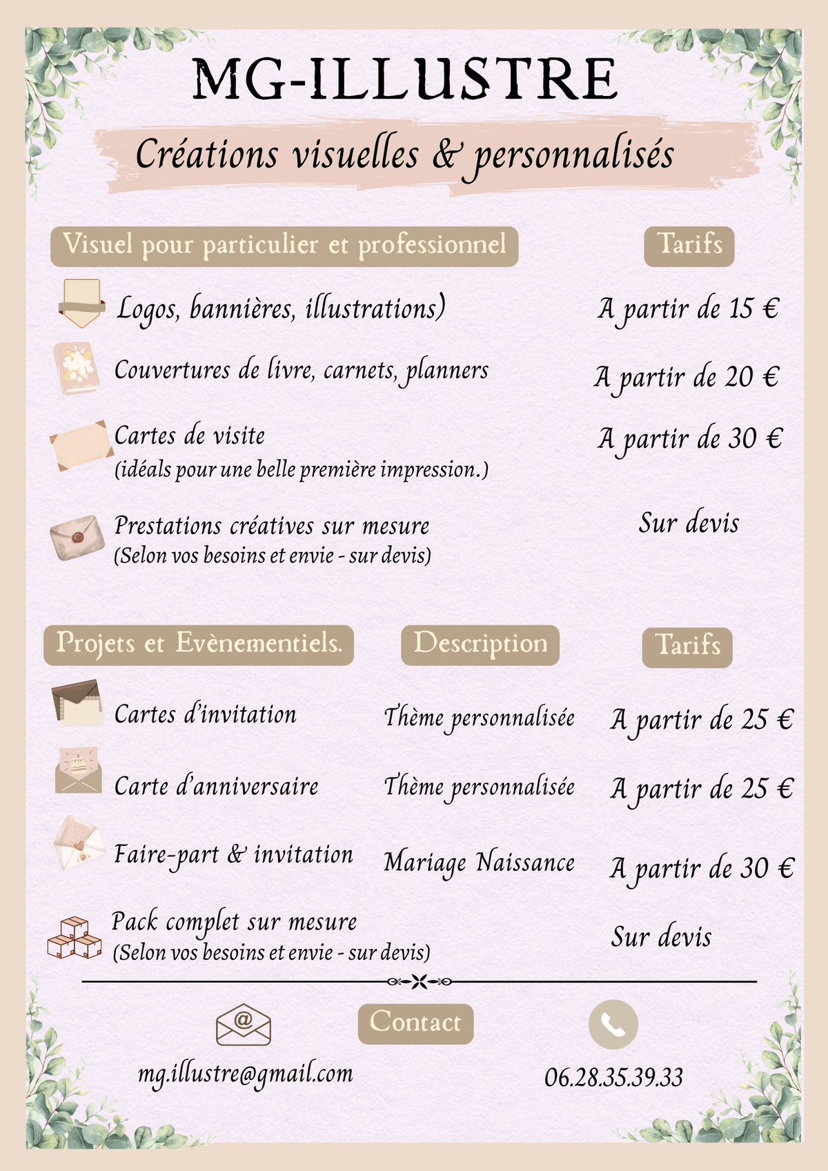 Discover our options for pricing clear and transparent for your projects of creation visual. We you help to realize your ideas with professionalism. Your Partner in Visual Creation Show the price list for potential prospects in order to show the prices and the form they can complete for their visual creation project