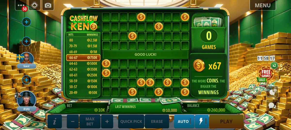 Bonus game Pokerist casino app.