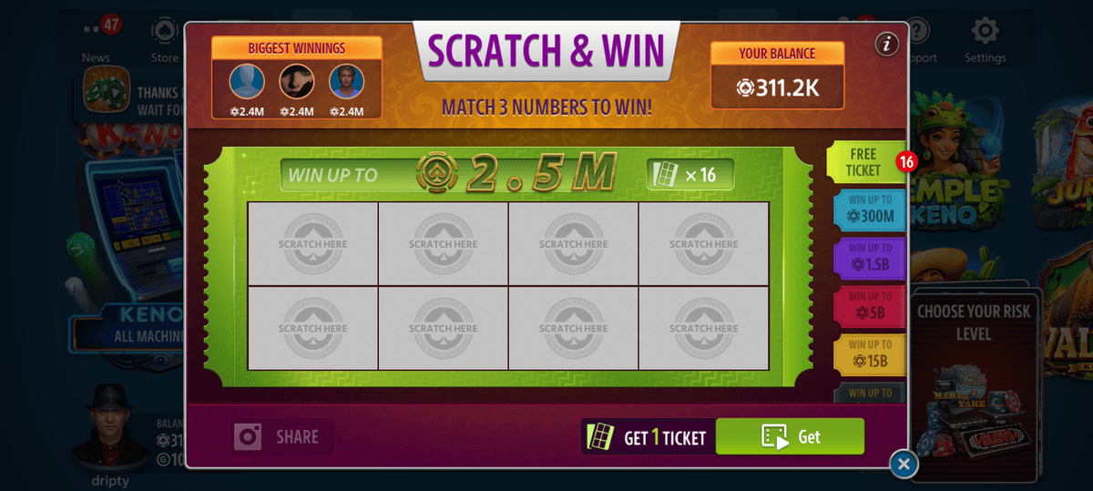Scratchers Pokerist Casino App