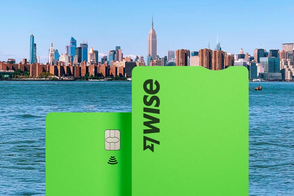 Wise debit card used for international spending and global money transfers.