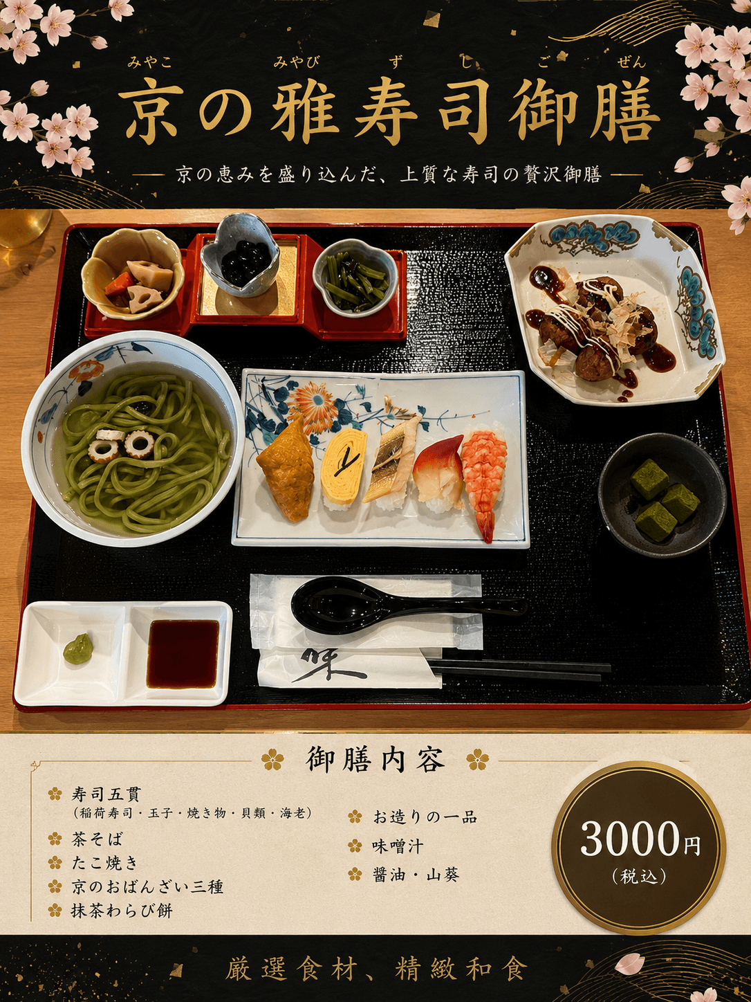 Our service team has undergone professional training, dedicated to providing thoughtful service to every guest, ensuring your dining experience is impeccable. professional service Our characteristics Kyoto Japanese style restaurant