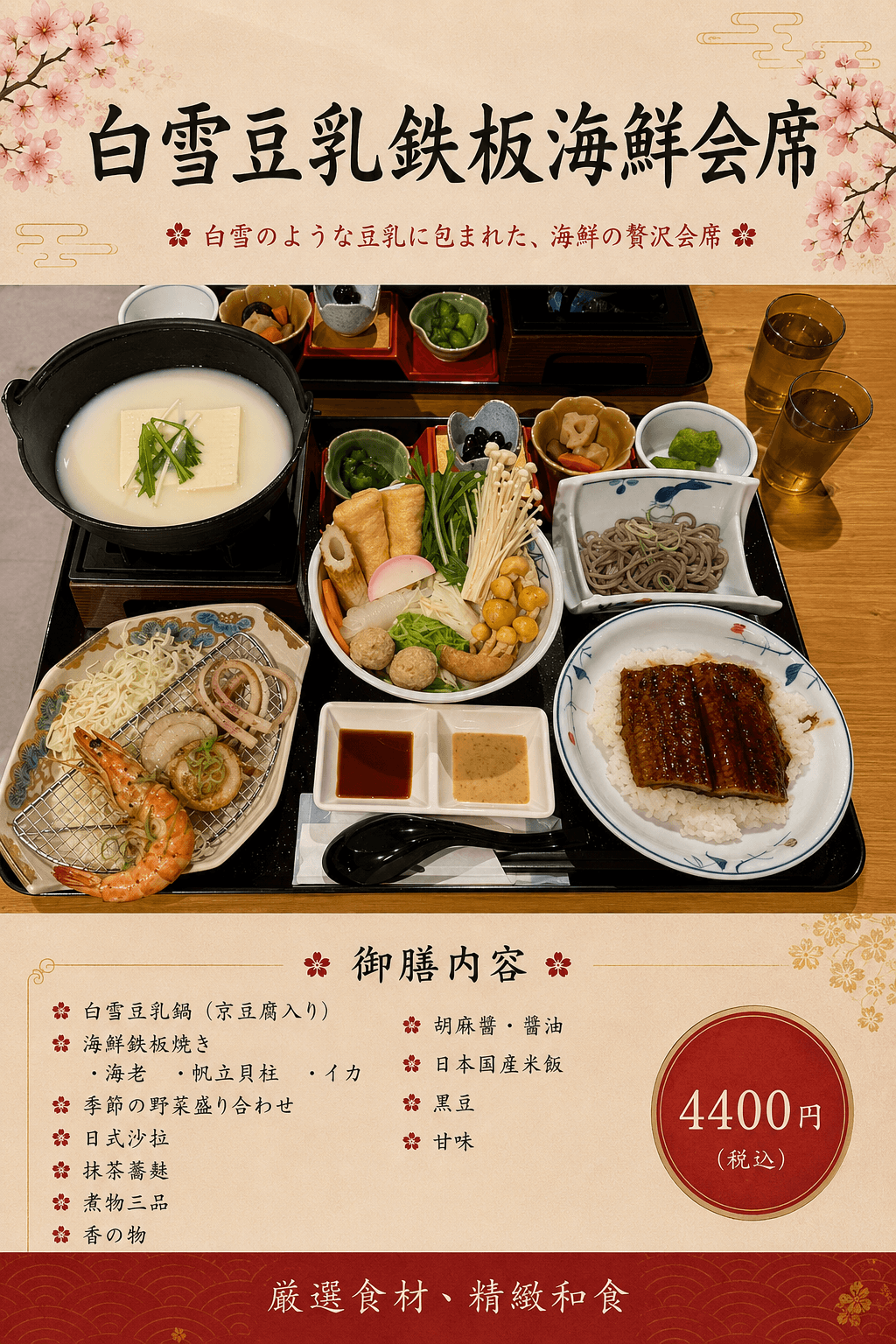 Our service team has undergone professional training, dedicated to providing thoughtful service to every guest, ensuring your dining experience is impeccable. professional service Our characteristics Kyoto Japanese style restaurant