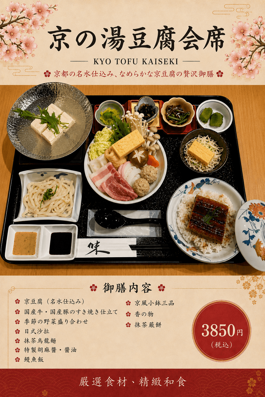 Our service team has undergone professional training, dedicated to providing thoughtful service to every guest, ensuring your dining experience is impeccable. professional service Our characteristics Kyoto Japanese style restaurant