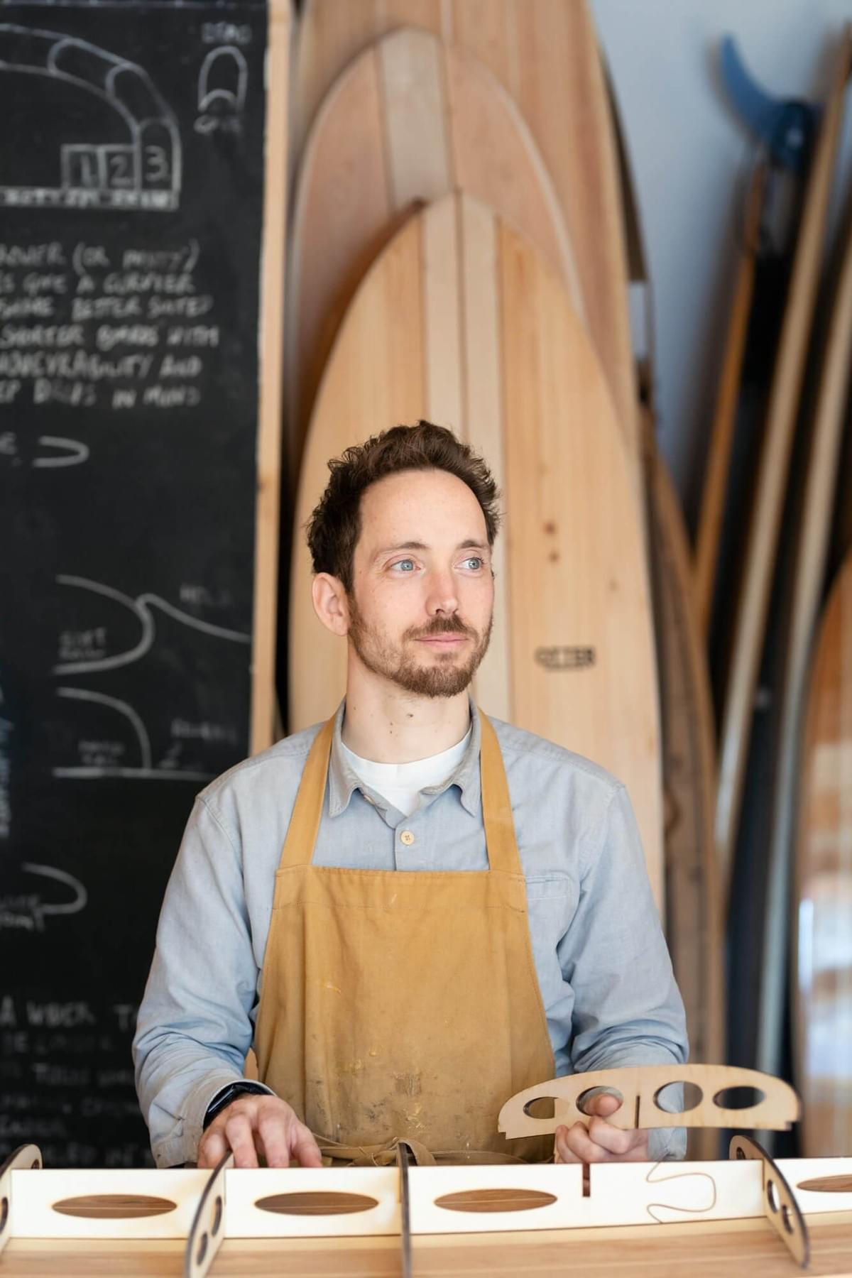 Riding the Waves, Do Book author -James Otter is a TEDx speaker, and founder of Otter Surfboards: a family-owned workshop nestled in a small village in Cornwall, handcrafting custom wooden surfboards since 2008. James wants to get people out of their heads and making things with their hands.