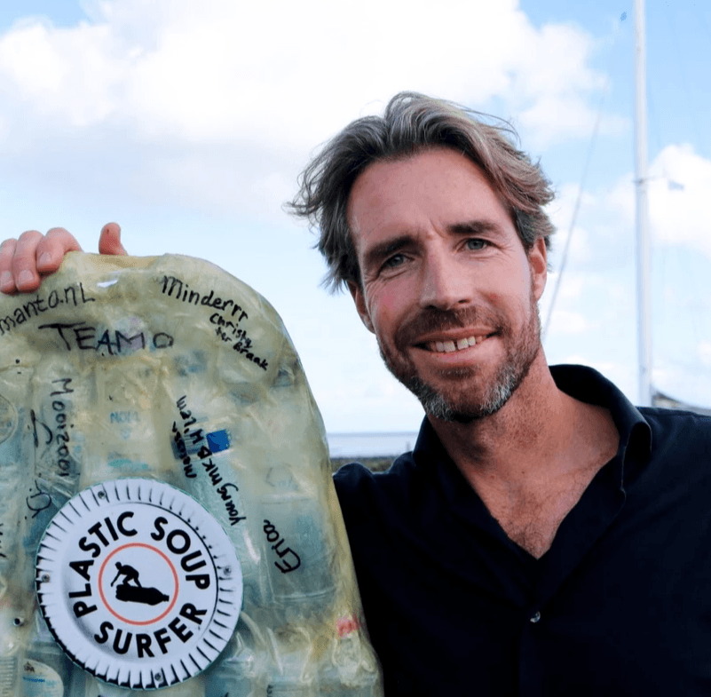 Plastic Soup Surfer, Visual Artist, Full-time plastic activist - Merijn Tinga, better known as The Plastic Soup Surfer, is on a mission. He wants to stop the increasing plastic pollution. The surfboards are his weapons for they tell a story everyone can relate to and are the means to get the message across. He just paddled down the Rhine river from its source in Switzerland all the way to the North sea. During the exhausting 1200km ‘From source to sea’ journey, he faces many challenges as he searches for the real sources of plastic litter. 