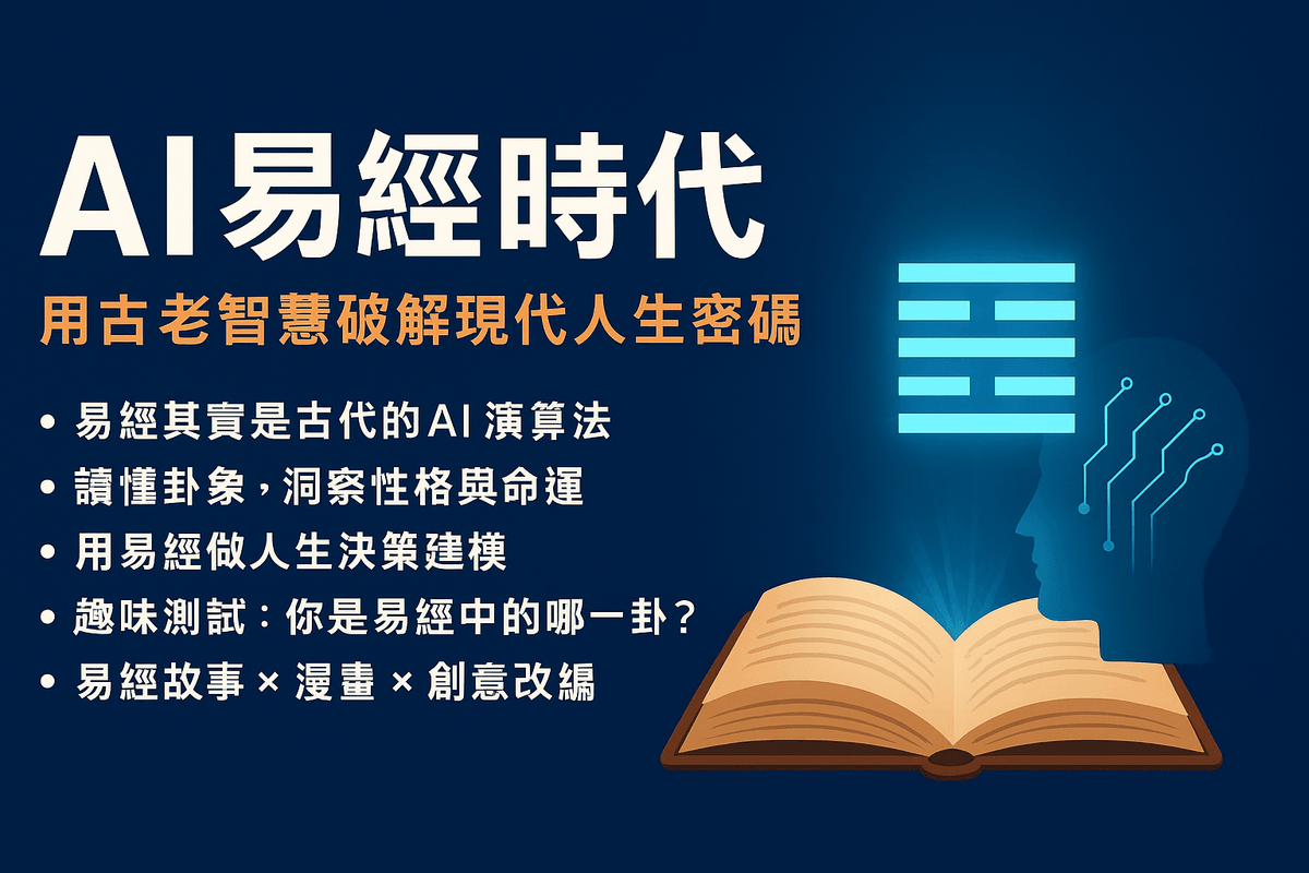 EB-E01線上課程《AI易經時代漫談》用古老智慧破解現代人生密碼》附贈電子書