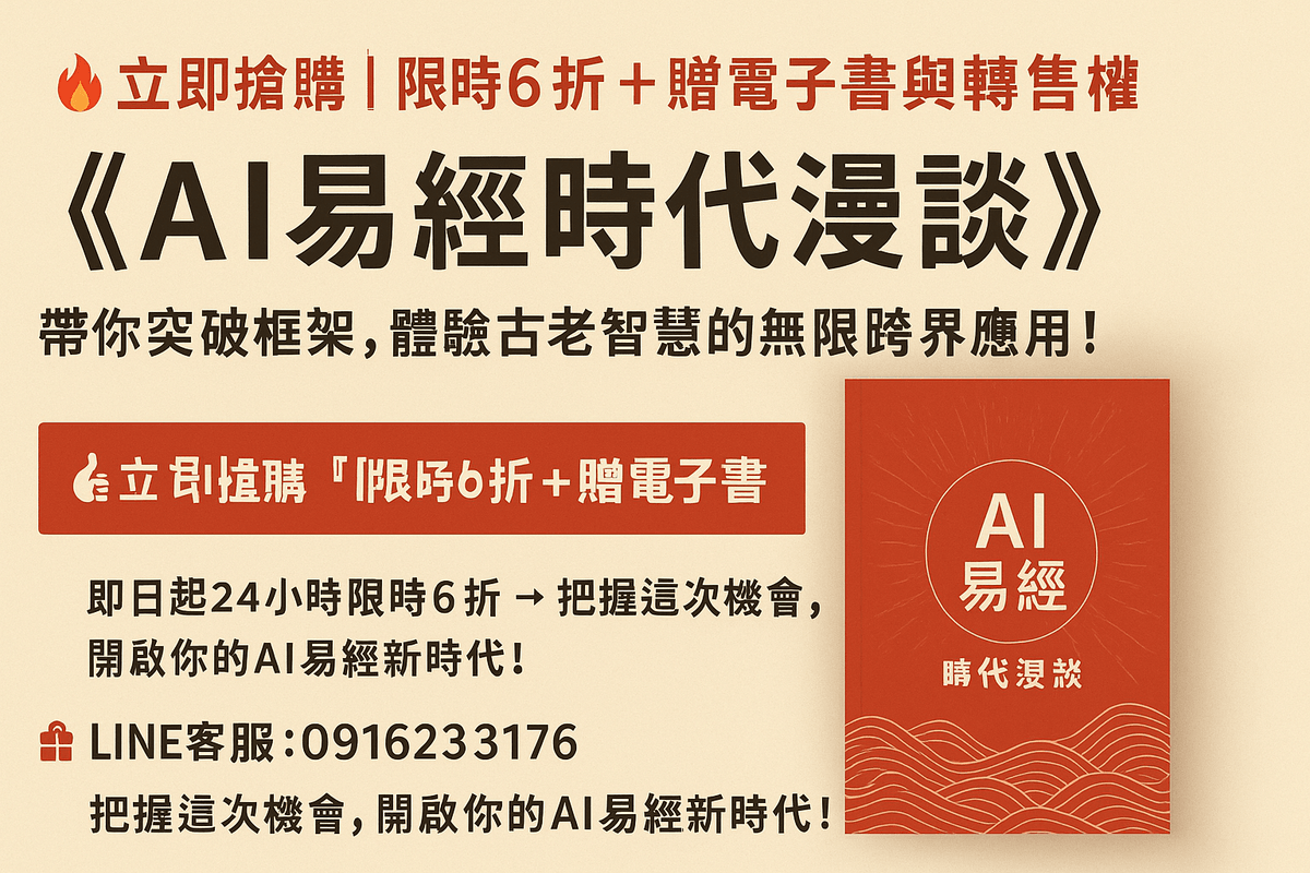 EB-E01線上課程《AI易經時代漫談》用古老智慧破解現代人生密碼》附贈電子書