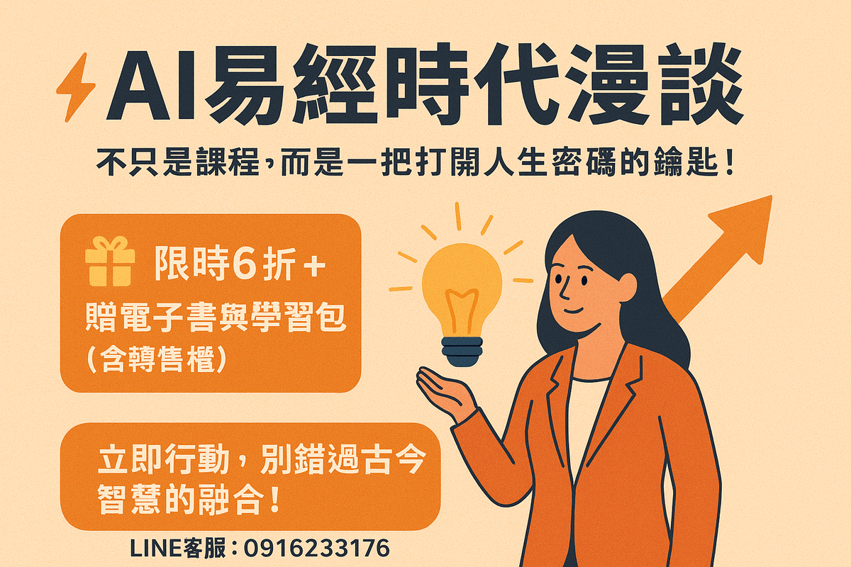 EB-E01線上課程《AI易經時代漫談》用古老智慧破解現代人生密碼》附贈電子書