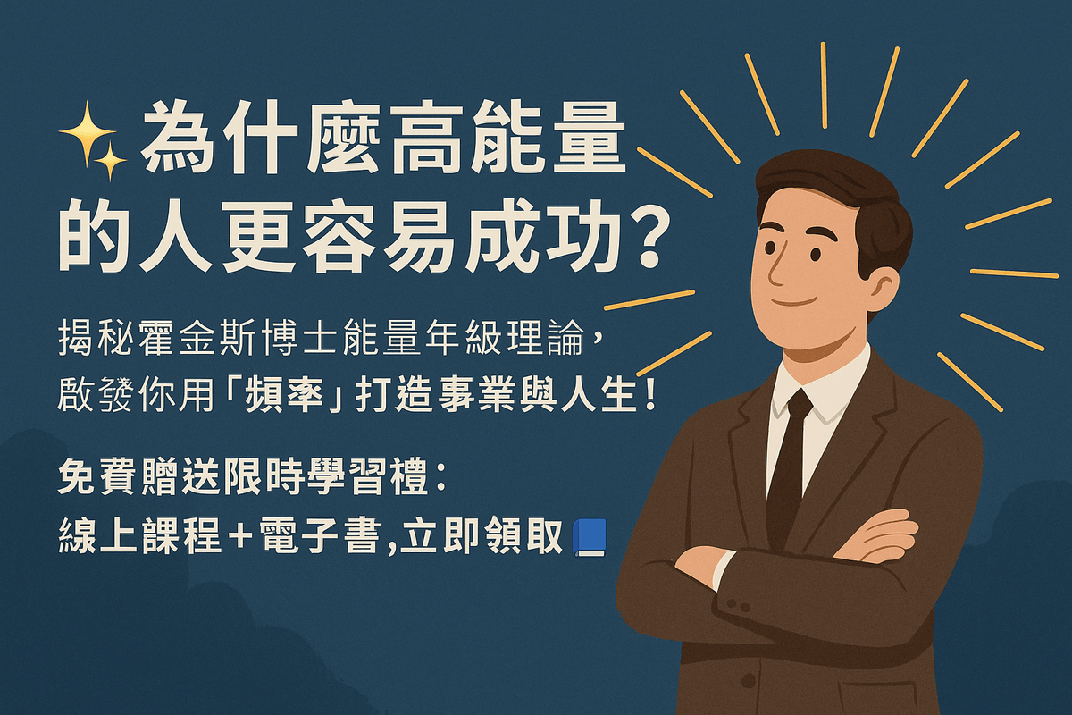  [EB112線上課程] 《 大衛・霍金斯能量等級對「網路創業者」的學習啟發與實際應用》附贈電子書