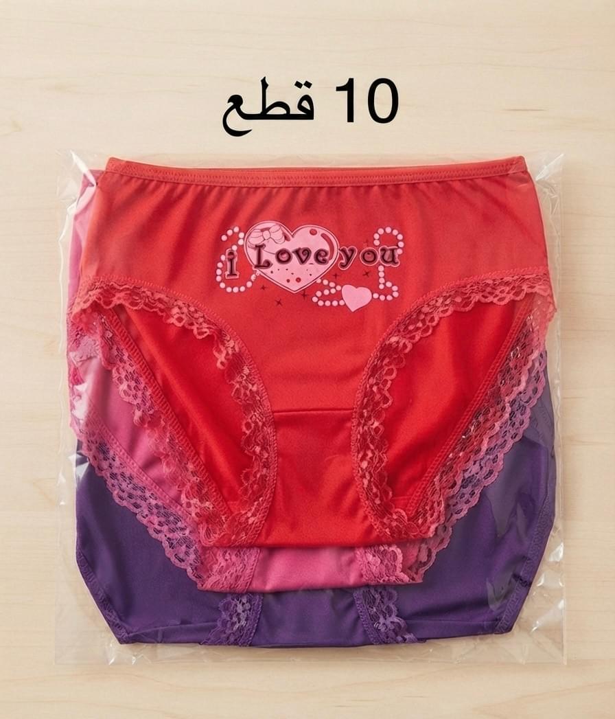 كلوت ستاتي(سليب دنتيل) 10 قطع البكج