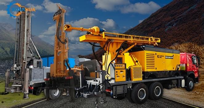 30-800m Depth Truck mounted water well drilling rig , water well drilling truck