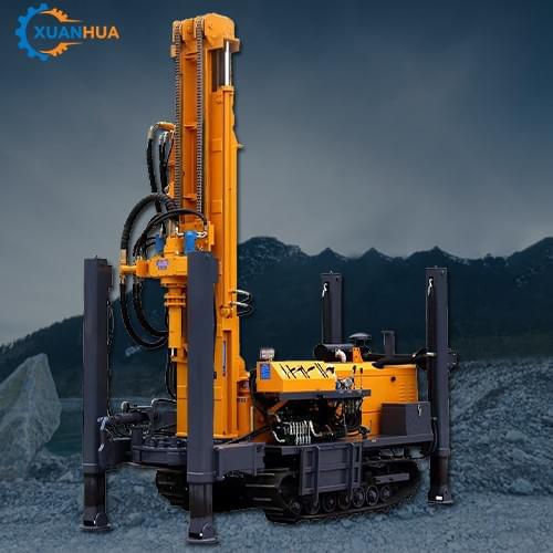 YCQ-180 180m depth air drilling machine, drilling rig with air compressor