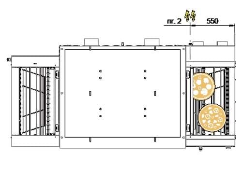 OEM TL80R 履帶式電力型烤爐上視圖 OEM TL80R 履帶式電力型烤爐上視圖